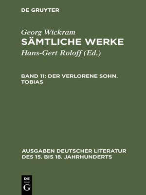 cover image of Der verlorene Sohn. Tobias